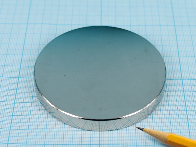 Неодимовый магнит шайба 80х10 мм - N